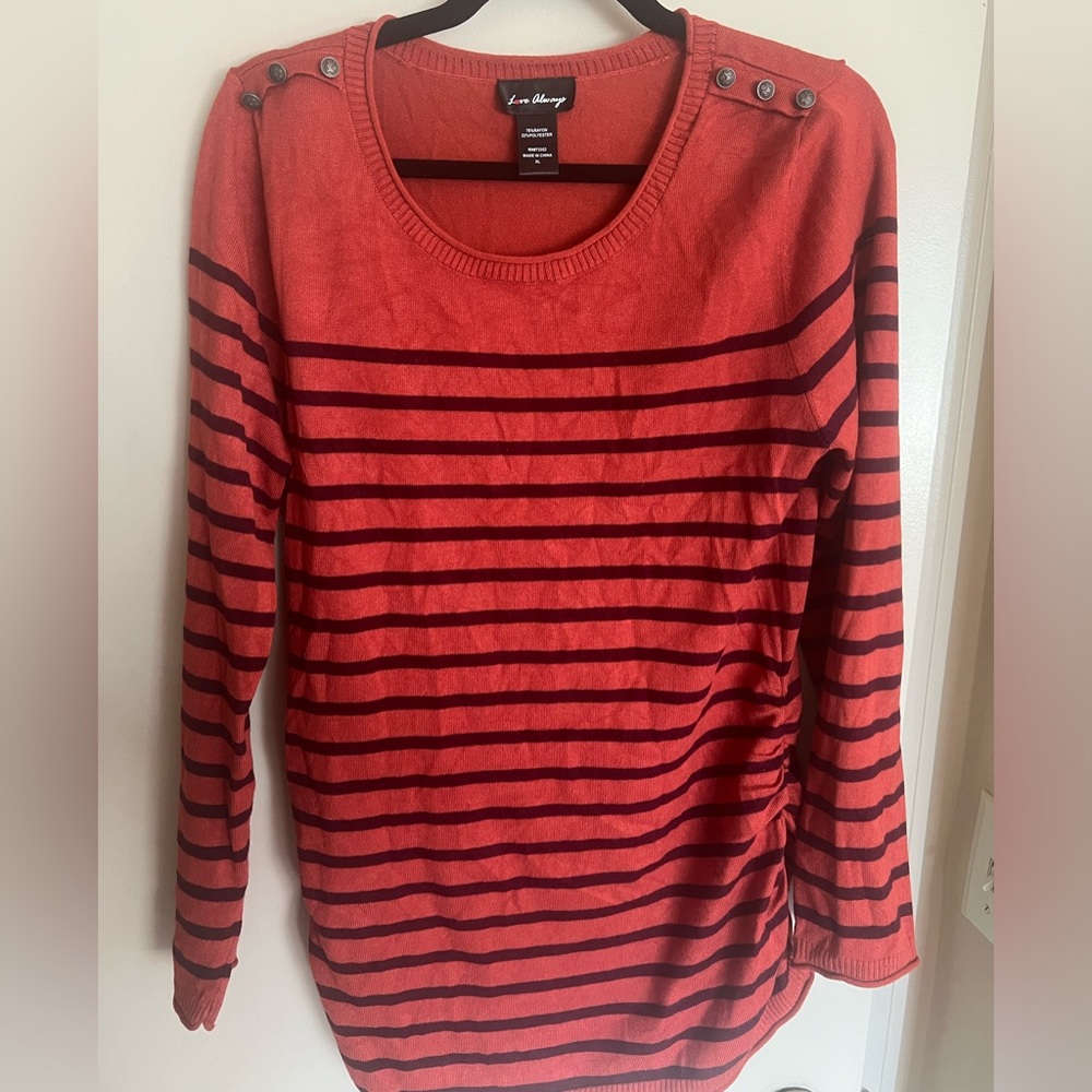 Used Dry Goods orange knit tunic XL